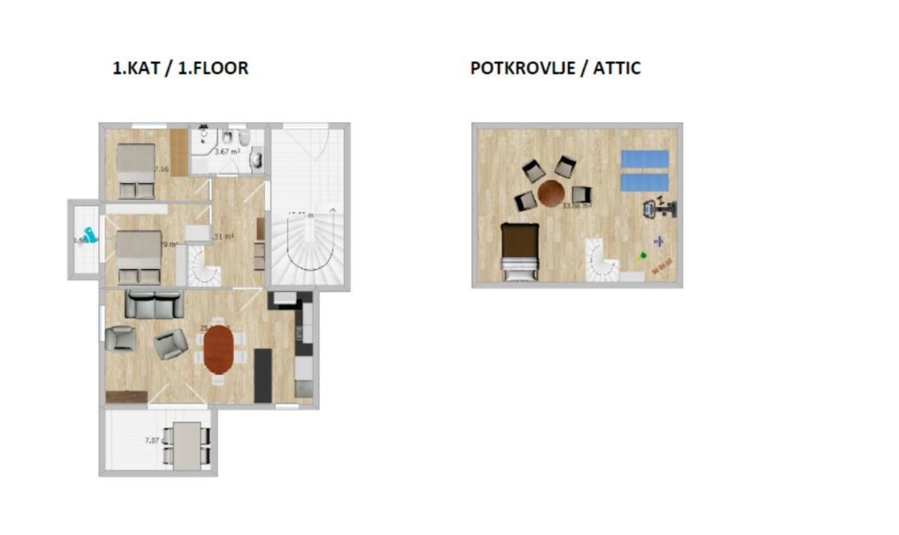 Golden Hope 4+1 Apartment Krk Krk Town Eksteriør bilde